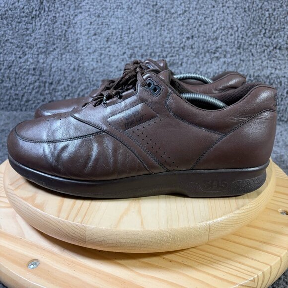 SAS Time Out Oxford Shoe Mens Size 12 Wide Brown Leather Comfort Made in USA - Picture 1 of 8